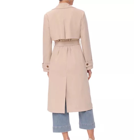 New Beware Bagatelle Collection Beige Tan Natural Trench Coat - Picture 5 of 17